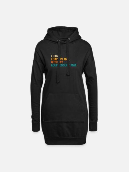Acupressure Mat Plans Funny - Hoodie Dress - black