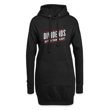 Lustige finanzielle Unabhängigkeit von Dividendeninvestoren - Hoodie-Kleid - Schwarz - Vorne