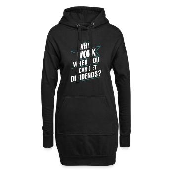Lustige finanzielle Unabhängigkeit von Dividendeninvestoren - Hoodie-Kleid - Schwarz - Vorne