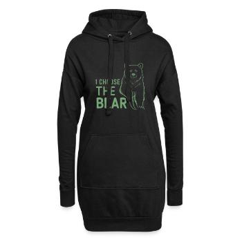 Ich wähle den Bären im Wald Sarkastische Feministin - Hoodie-Kleid - Schwarz - Vorne