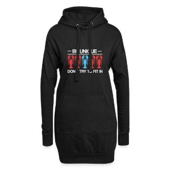 Sei einzigartig Sei selbstbewusst Sei selbstbewusst Hummer Lustig - Hoodie-Kleid - Schwarz - Vorne