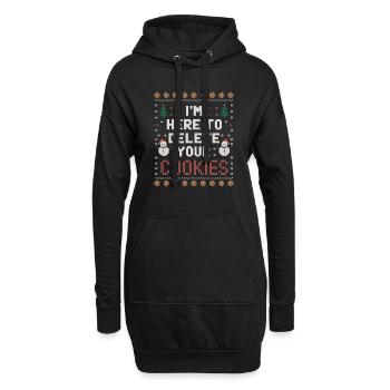 Je suis là pour supprimer vos cookies Programme de Noël - Sweat-shirt à capuche long Femme - noir - Devant