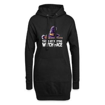 Das ist mein ruhendes Hexengesicht Spooky Halloween Wit - Hoodie-Kleid - Schwarz - Vorne
