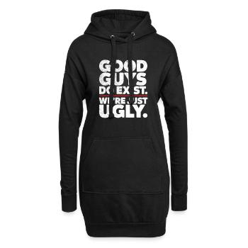 Gute Jungs gibt es, wir sind nur hässlich Single-Humor - Hoodie-Kleid - Schwarz - Vorne