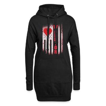Operation am offenen Herzen Krieger Kämpfer - Hoodie-Kleid - Schwarz - Vorne