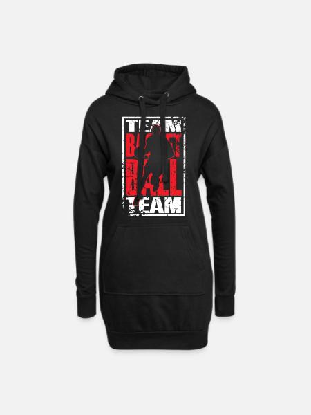 Basketball Basketballer Team - Hoodie-Kleid - Schwarz