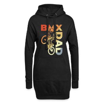 Papa BMX - Sweat-shirt à capuche long Femme - noir - Devant