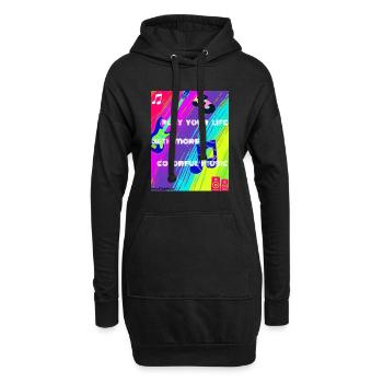 colorful music T-Shirt - Hoodie-Kleid - Schwarz - Vorne