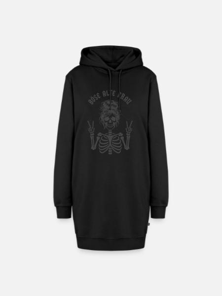 Böse alte Frau - Hoodie-Kleid - Schwarz