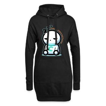 Forever Loading Sleepy Mascot - Hoodie Dress - black - Front