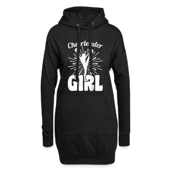 Fille pom-pom girl - Sweat-shirt à capuche long Femme - noir - Devant