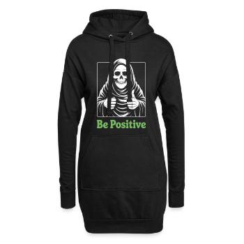 Be Positive Grim Reaper - Hoodie-Kleid - Schwarz - Vorne