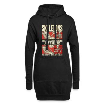 Skeleton Crew Just Chilling - Hoodie-Kleid - Schwarz - Vorne