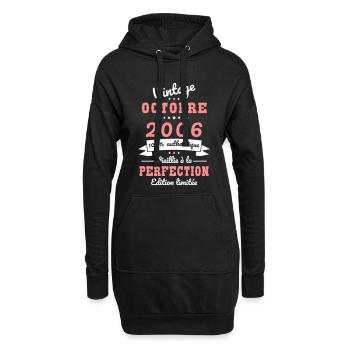 Anniversaire 20 ans - Vintage - Octobre 2006 - Sweat-shirt à capuche long Femme - noir - Devant