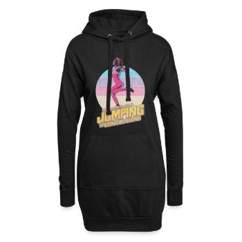 T-shirt drôle de fitness des années 80 - Sauts - Sweat-shirt à capuche long Femme - noir - Devant
