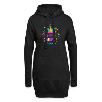 Karneval Fastnacht Fasching Verkleidet Als Mama - Hoodie-Kleid - Schwarz - Vorne