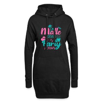 Mallorca Party Malle Diven Party Crew - Hoodie-Kleid - Schwarz - Vorne