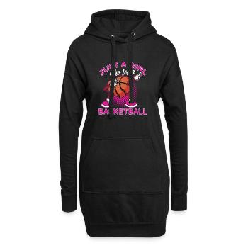 Juste une fille qui aime le basketball Idée cadeau - Sweat-shirt à capuche long Femme - noir - Devant