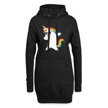 Dabbing Einhorn Dab Licorne - Sweat-shirt à capuche long Femme - noir - Devant