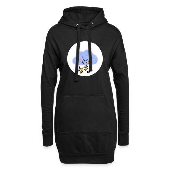 Glücksbärchis,kostüm,Blitz, Donner, Gewitter - Hoodie-Kleid - Schwarz - Vorne
