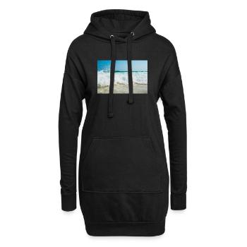 mer - Sweat-shirt à capuche long Femme - noir - Devant