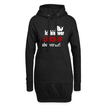 Schnecke Sprüche Ich bin langsam - Hoodie-Kleid - Schwarz - Vorne