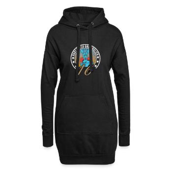 16. Geburtstag - Hoodie-Kleid - Schwarz - Vorne
