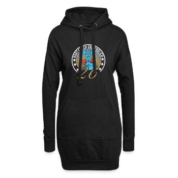 26. Geburtstag - Hoodie-Kleid - Schwarz - Vorne