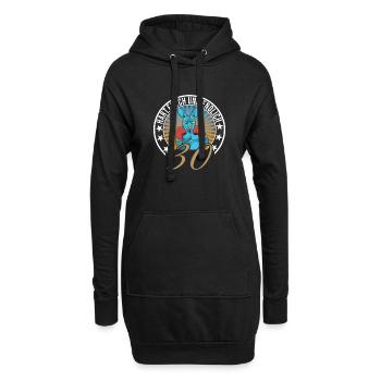 30. Geburtstag - Hoodie-Kleid - Schwarz - Vorne
