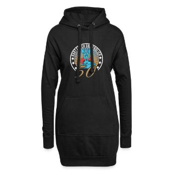 50. Geburtstag - Hoodie-Kleid - Schwarz - Vorne