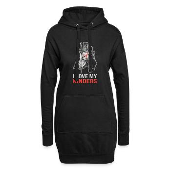 Kindergarten - Hoodie-Kleid - Schwarz - Vorne