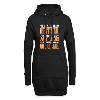 Trauzeuge - Hoodie-Kleid - Schwarz - Vorne