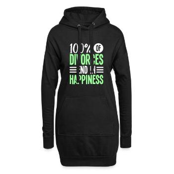 Scheidung - Hoodie-Kleid - Schwarz - Vorne
