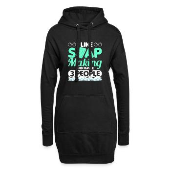 Faire du savon - Sweat-shirt à capuche long Femme - noir - Devant
