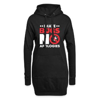 Insekten - Hoodie-Kleid - Schwarz - Vorne
