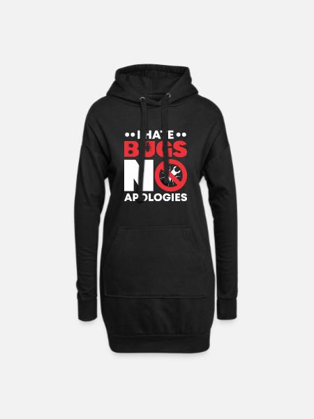 Insekten - Hoodie-Kleid - Schwarz