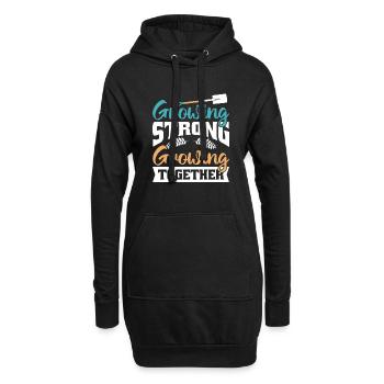 Lotissements dans la ville - Sweat-shirt à capuche long Femme - noir - Devant
