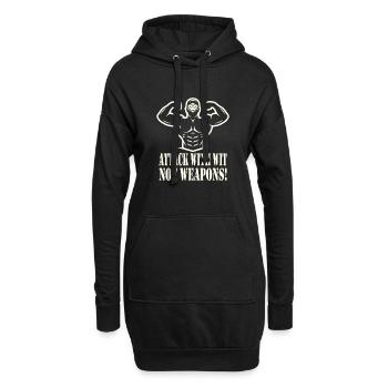 Jeu de rôle - Sweat-shirt à capuche long Femme - noir - Devant