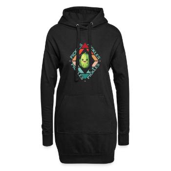 Gurken - Hoodie-Kleid - Schwarz - Vorne