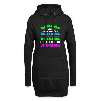 Festival - Hoodie-Kleid - Schwarz - Vorne
