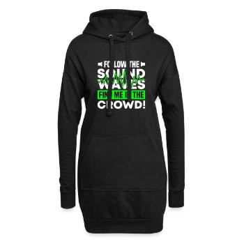 Festival - Hoodie-Kleid - Schwarz - Vorne
