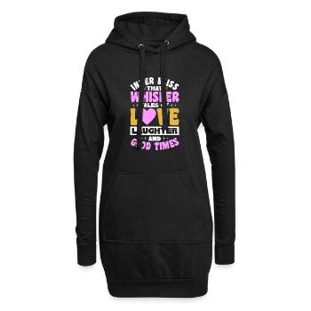 Hippie - Sweat-shirt à capuche long Femme - noir - Devant
