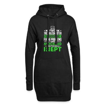 Network Engineer - Hoodie Dress - black - Front