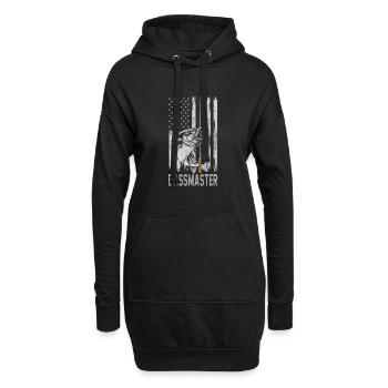 Pêche à la perche - Sweat-shirt à capuche long Femme - noir - Devant