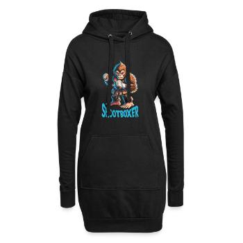 Poing nu - Sweat-shirt à capuche long Femme - noir - Devant
