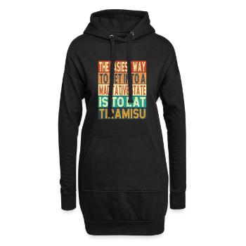 Cuisine italienne - Sweat-shirt à capuche long Femme - noir - Devant