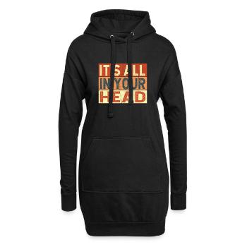 Psychologe - Hoodie-Kleid - Schwarz - Vorne