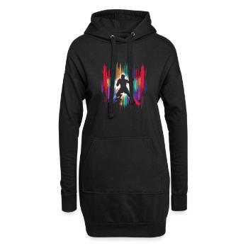 Muay Thaï - Sweat-shirt à capuche long Femme - noir - Devant