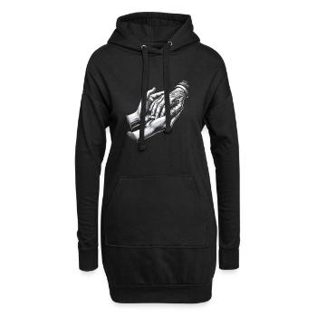 Altenpflegerin - Hoodie-Kleid - Schwarz - Vorne