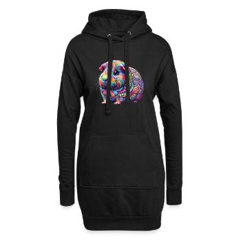 Hippie Festival - Hoodie-Kleid - Schwarz - Vorne